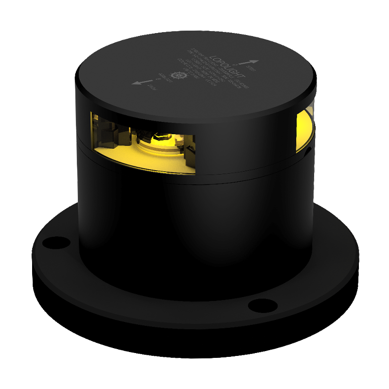 2nm 180° yellow Whistle, black anodized